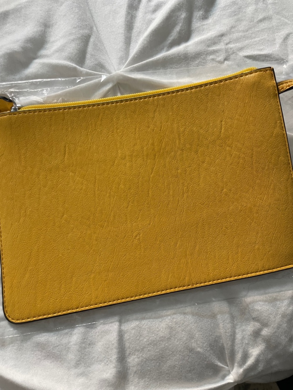 New Calvin Klein Mustard Yellow Wristlet Clutch - Picture 6 of 8